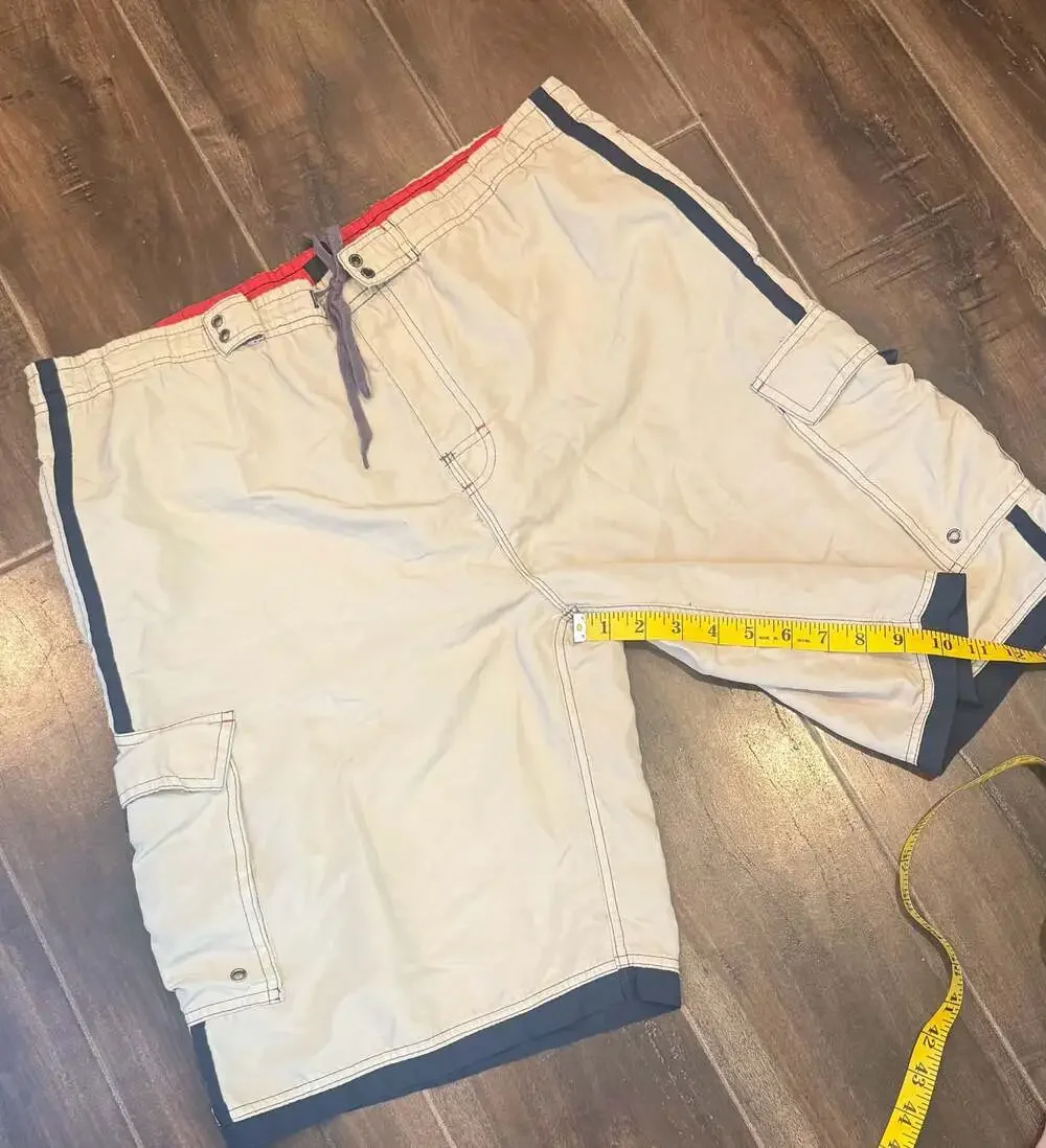 Burnside Men's Cargo Board Shorts Swim Trunks Size Medium